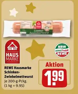 REWE DE REWE Hausmarke Schinken- Zwiebelmettwurst tilbud