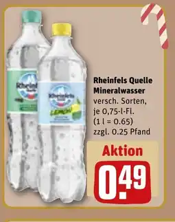 REWE DE Rheinfels Quelle Mineralwasser tilbud