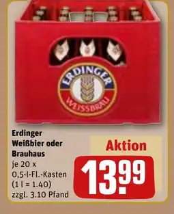 REWE DE Erdinger Weißbier oder Brauhaus tilbud