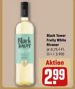 REWE DE Black Tower Fruity White Rivaner tilbud