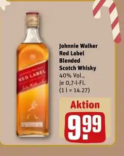REWE DE Johnnie Walker Red Label Blended Scotch Whisky tilbud