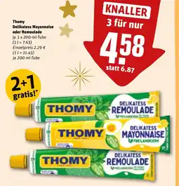 REWE DE Thomy Delikatess Mayonnaise oder Remoulade tilbud