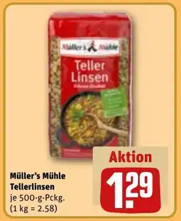 REWE DE Müller's Mühle Tellerlinsen tilbud