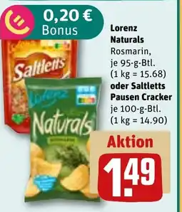 REWE DE Lorenz Naturals oder Saltletts Pausen Cracker tilbud