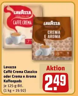 REWE DE Lavazza Caffé Crema Classico oder Crema e Aroma Kaffeepads tilbud