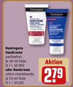 REWE DE Neutrogena Handcreme oder Handcreme tilbud