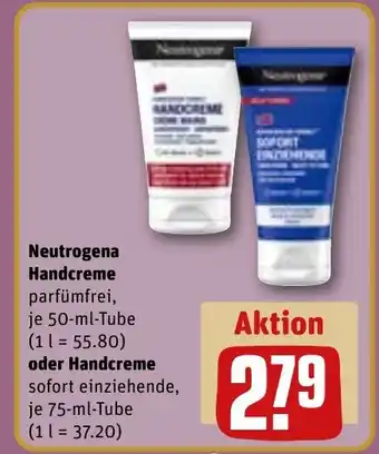 REWE DE Neutrogena Handcreme oder Handcreme tilbud