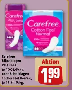 REWE DE Carefree Slipeinlagen oder Slipeinlagen tilbud