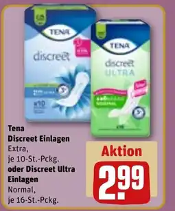 REWE DE Tena Discreet Einlagen oder Discreet Ultra Einlagen tilbud