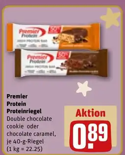 REWE DE Premier Protein Proteinriegel tilbud
