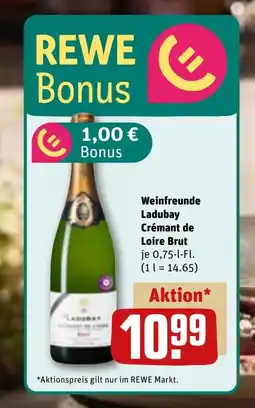 REWE DE Weinfreunde Ladubay Crémant de Loire Brut tilbud