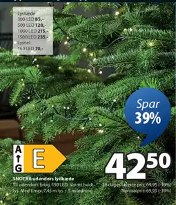 JYSK SNOTRA udendørs lydkæde tilbud