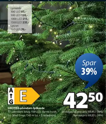 JYSK SNOTRA udendørs lydkæde tilbud