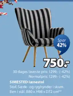 JYSK SIMESTED lænestol tilbud