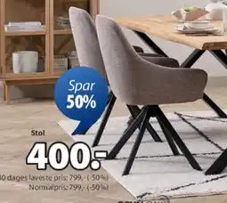 JYSK ROSTRUP spisebordsstol tilbud