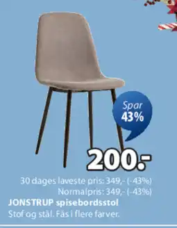 JYSK JONSTRUP spisebordsstol tilbud
