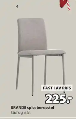 JYSK BRANDE spisebordsstol tilbud