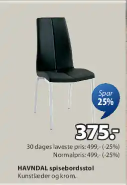 JYSK HAVNDAL spisebordsstol tilbud
