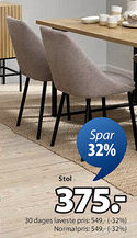 JYSK VELLEV spisebordsstol tilbud
