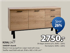 JYSK SANDBY skænk tilbud