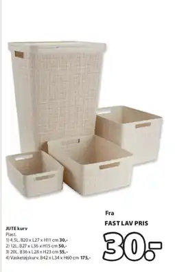 JYSK JUTE kurv tilbud