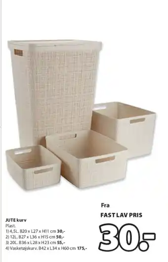 JYSK JUTE kurv tilbud