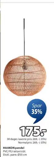 JYSK HAAKON pendel tilbud