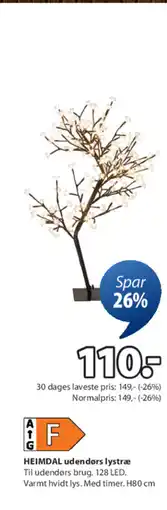 JYSK HEIMDAL udendørs lystræ tilbud
