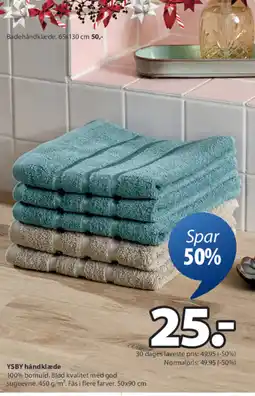 JYSK YSBY håndklæde tilbud