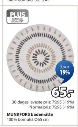 JYSK MUNKFORS bademåtte tilbud