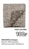 JYSK ENGKARSE vattæppe tilbud