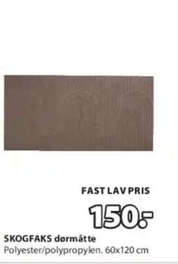 JYSK SKOGFAKS dørmåtte tilbud