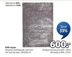 JYSK BIRK tæppe tilbud