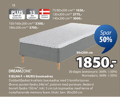 JYSK FJELNA F + MURU boxmadras tilbud