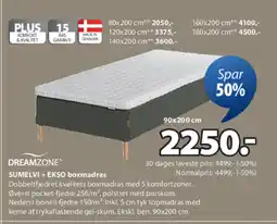 JYSK SUMELVI + EKSO boxmadras tilbud
