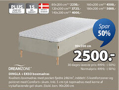 JYSK DINGLA + EKSO boxmadras tilbud