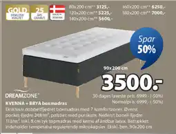 JYSK KVENNA + BRYA boxmadras tilbud