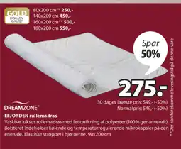 JYSK EFJORDEN rullemadras tilbud