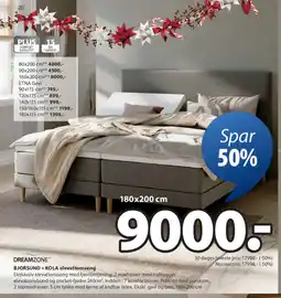 JYSK BJORSUND + KOLA elevationsseng tilbud