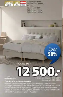 JYSK TONDRA + TOSEN elevationsseng tilbud