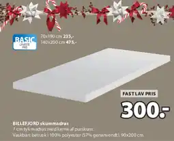 JYSK BILLEFJORD skummadras tilbud