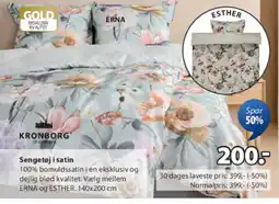 JYSK Sengetøj i satin tilbud