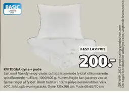 JYSK KVITEGGA dyne + pude tilbud