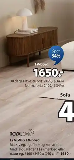 JYSK LYNGVIG TV-bord, DKK 1650 tilbud