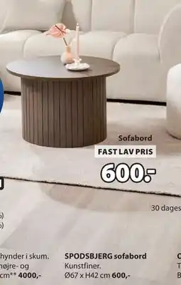 JYSK SPODSBJERG sofabord, DKK 600 tilbud
