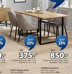 JYSK AABENRAA spisebord, DKK 850 tilbud