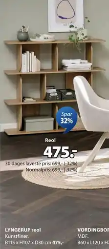JYSK LYNGERUP reol, DKK 475 tilbud