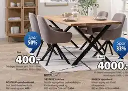 JYSK ROSTRUP spisebordsstol, DKK 400 tilbud
