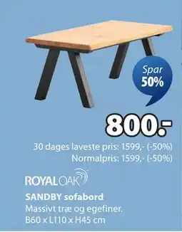 JYSK SANDBY sofabord, DKK 800 tilbud