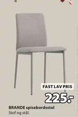 JYSK BRANDE spisebordsstol, DKK 225 tilbud